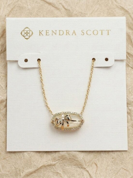 Kendra Scott Jewelry - Kendra Scott Elisa Bow Ivory Short Necklace Gold